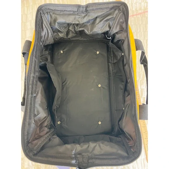 DEWALT 20 Inch Heavy Duty Tool Bag Yellow Black Wide Mouth Storage Organizer - Picture 3 of 11